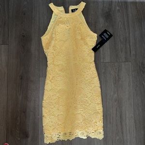 Lulu's Lemon Lace High Low Dress